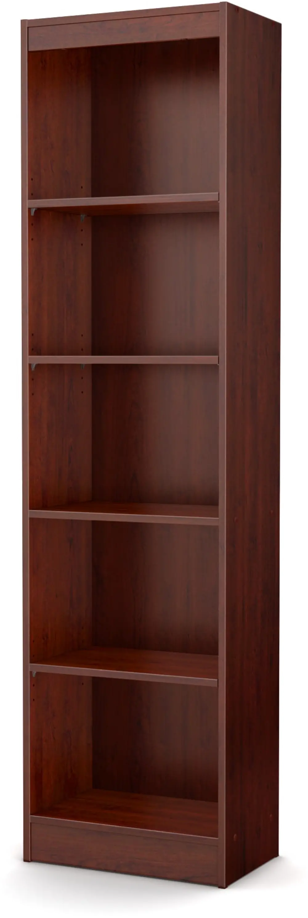 7246758 South Shore Axess Royal Cherry 5-Shelf Narrow Bookcase-1