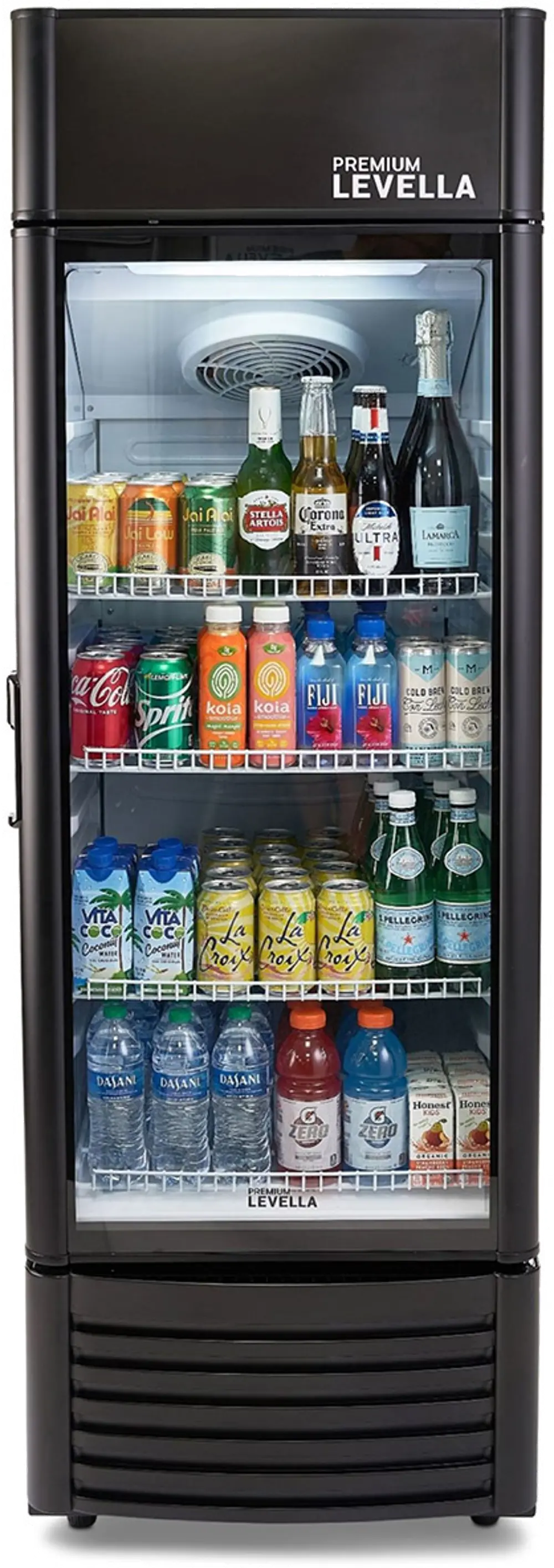 Levella 9.0 Cu Ft Display Beverage Refrigerator - Black-1
