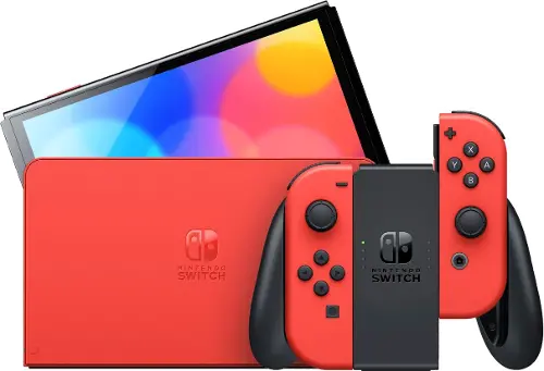 Nintendo Switch OLED Joy-Con Controllers Mario Red Edition | RC Willey