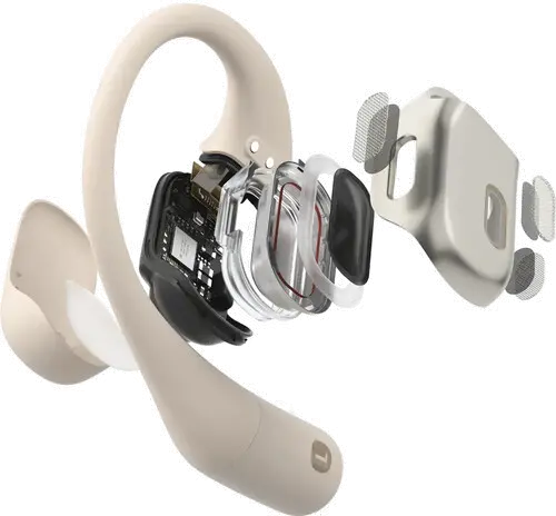 Shokz OpenFit Open-Ear True Wireless Earbuds - Beige | RC Willey