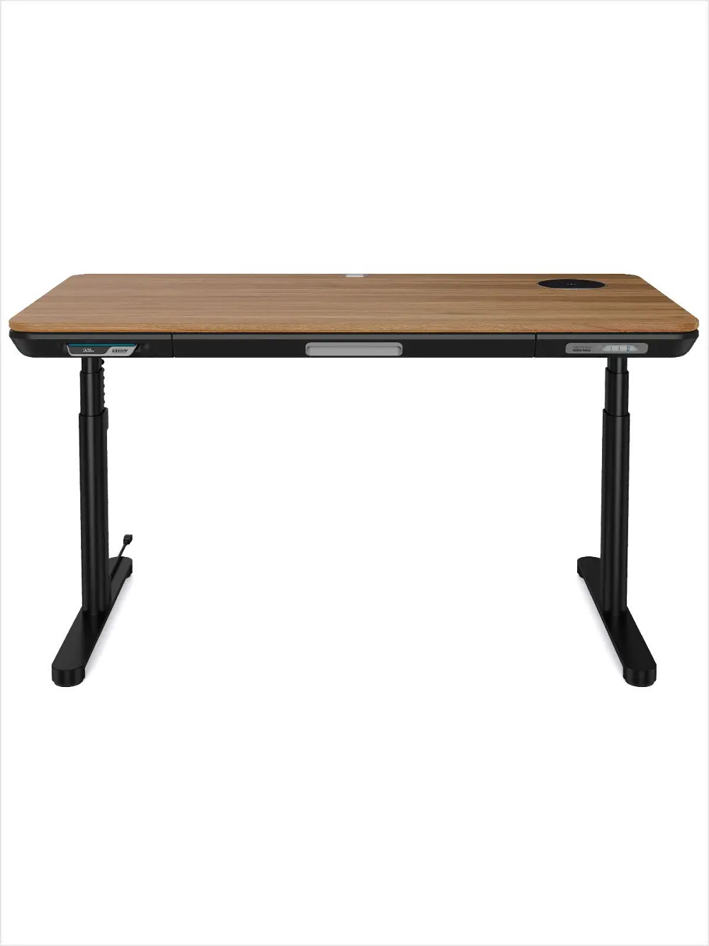 ErgoFx Adjustable Height Standing Desk With Walnut Desktop-1