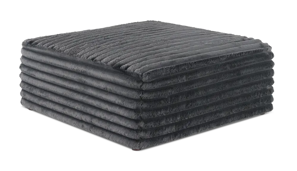 Caspian Dark Gray Ottoman-1