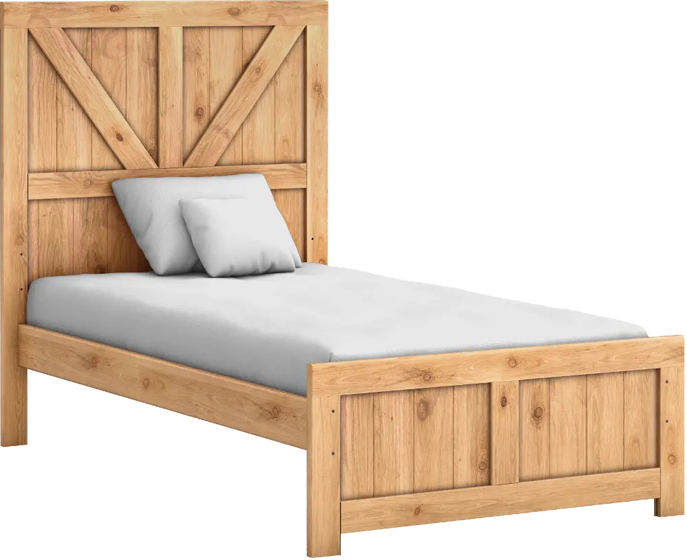 Dakota Natural Honey Twin Bed-1