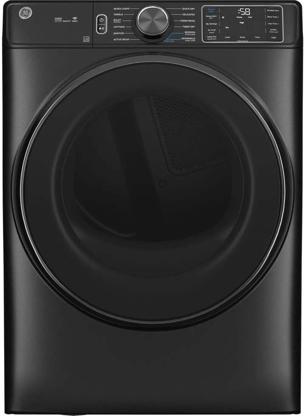 GFD65ESPVDS GE 7.8 cu. ft. Smart Front Load Electric Dryer with Steam - Carbon Graphite-1