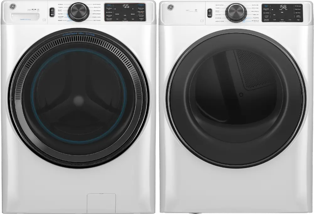 GEC-W/W-650-ELE--PR GE Front Load Electric Laundry Pair - White-1
