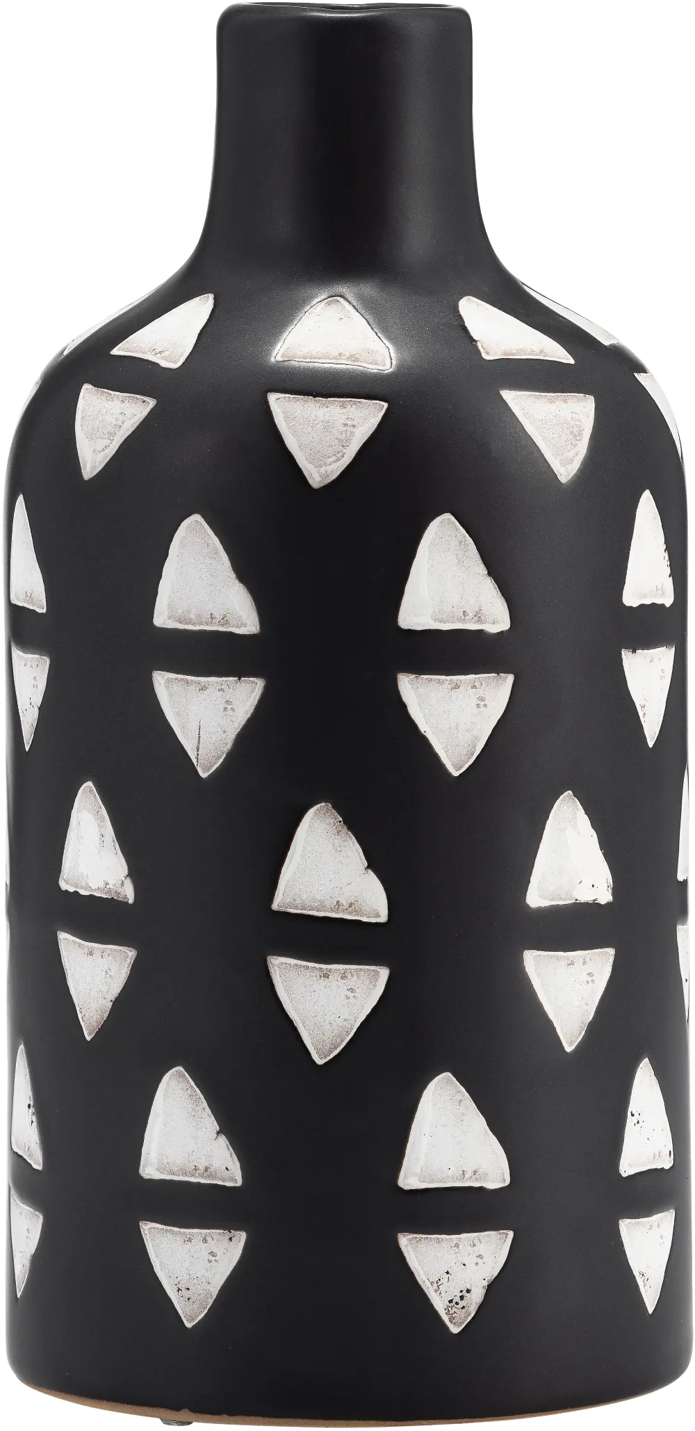 10-Inch Decorative Black and White Vase-1