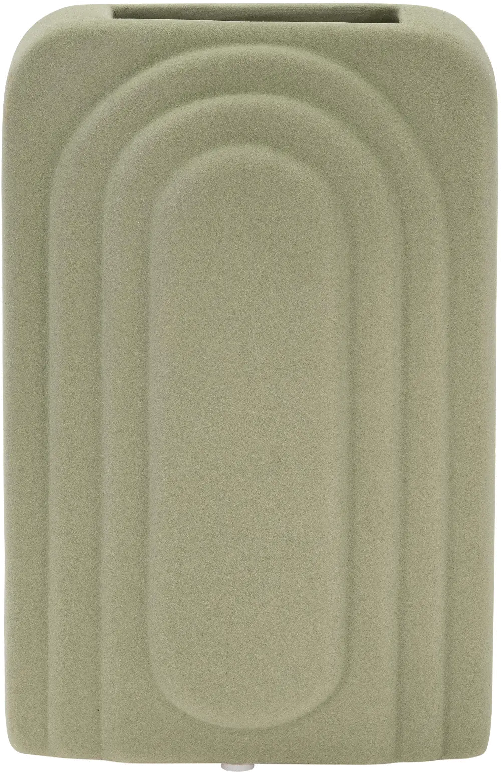 7 Inch Rectangular Sage Green Vase-1