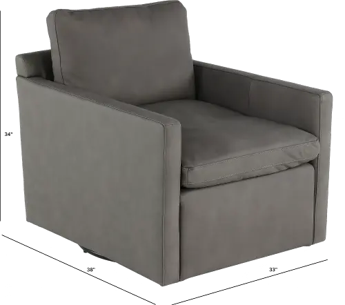 Dark gray swivel discount chair