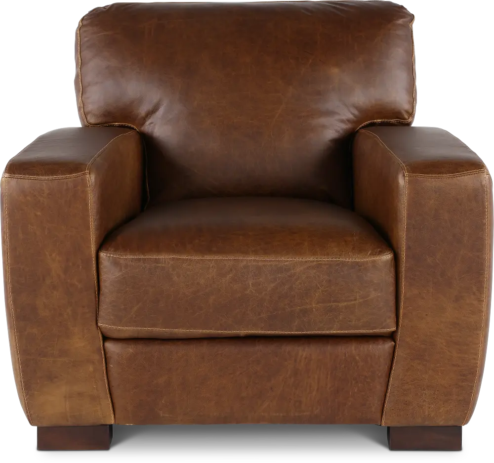 Dakota Brown Leather Chair-1