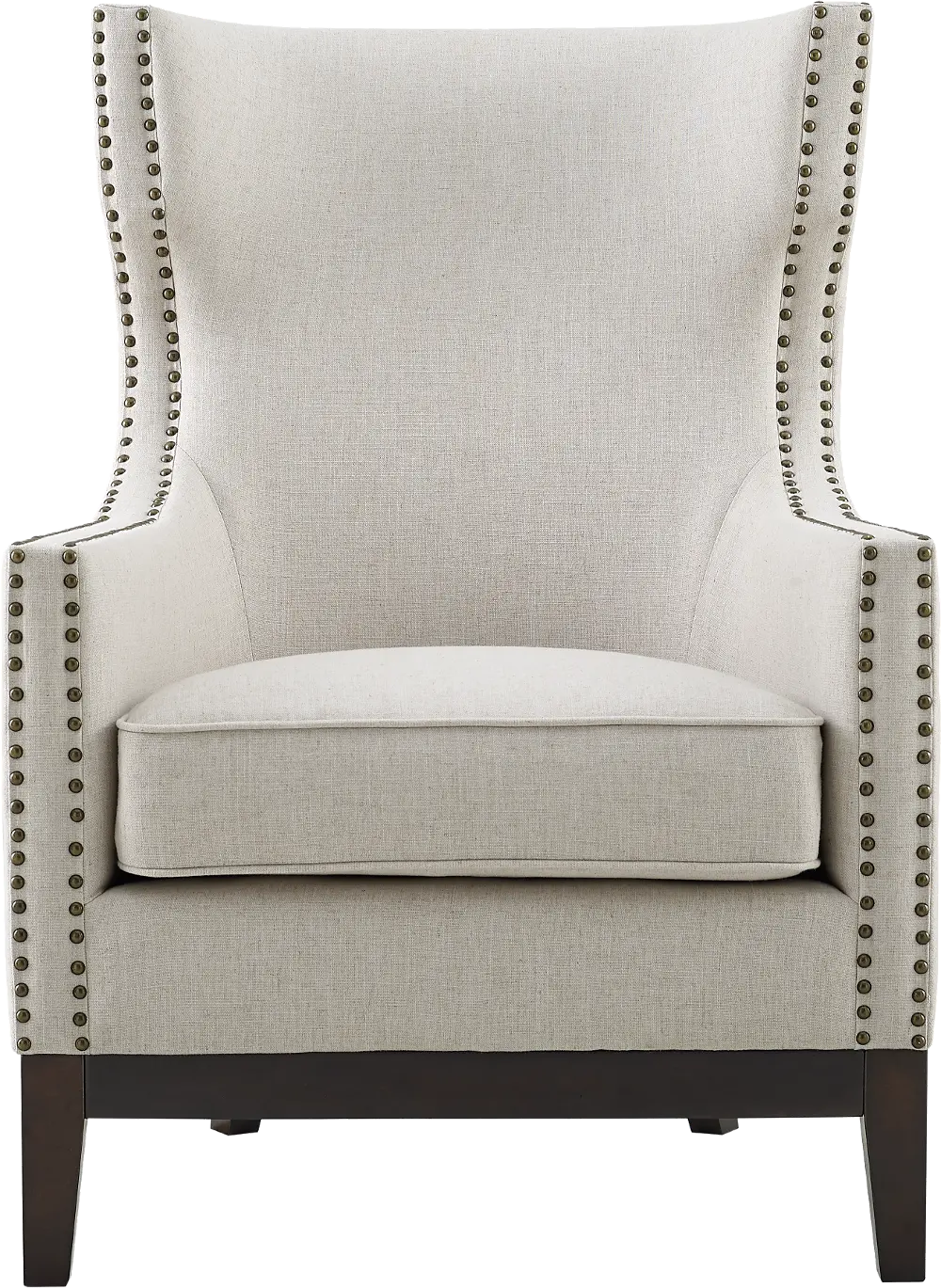 Roswell Beige Linen Accent Chair-1