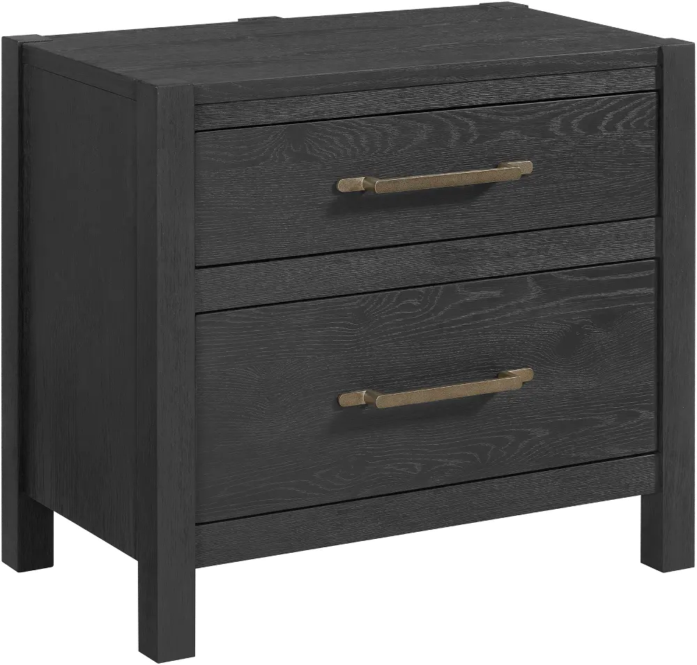 Boho Black Nightstand-1