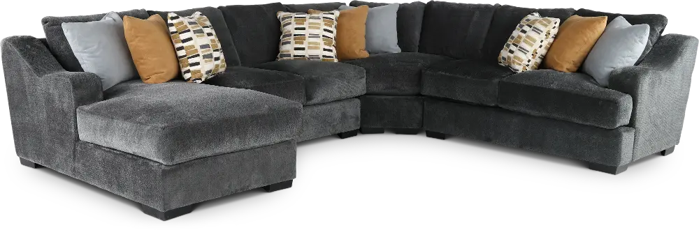 Challenger Graphite Gray 4 Piece Sectional-1