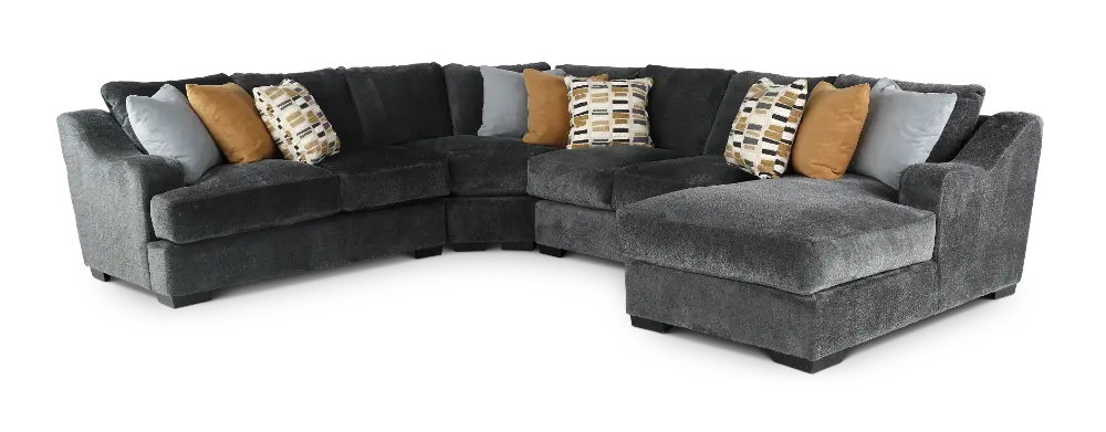 4PC/GRPT/CHLLNGR/OP2 Challenger Graphite Gray 4 Piece Sectional-1