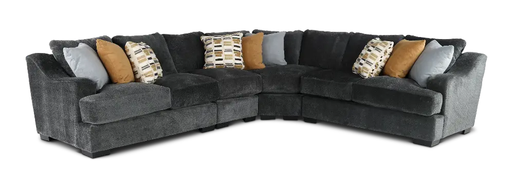4PC/GRPT/CHLLNGR/OP3 Challenger Graphite Gray 4 Piece Sectional-1