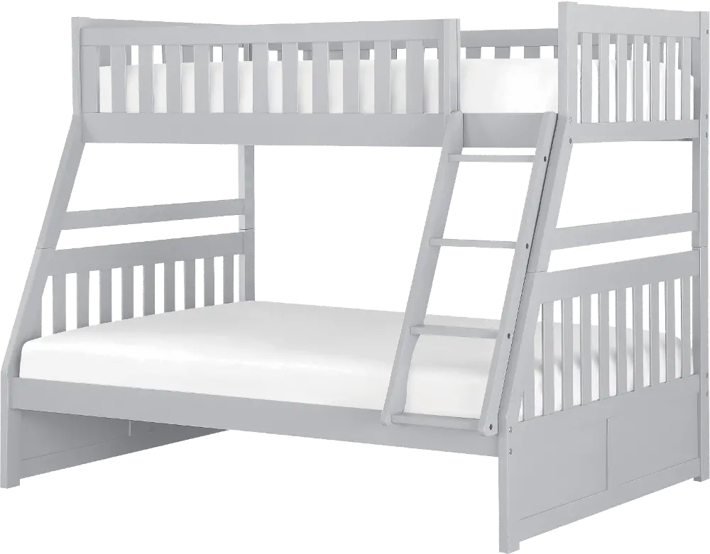 Oakley Gray Twin-over-Full Bunk Bed-1
