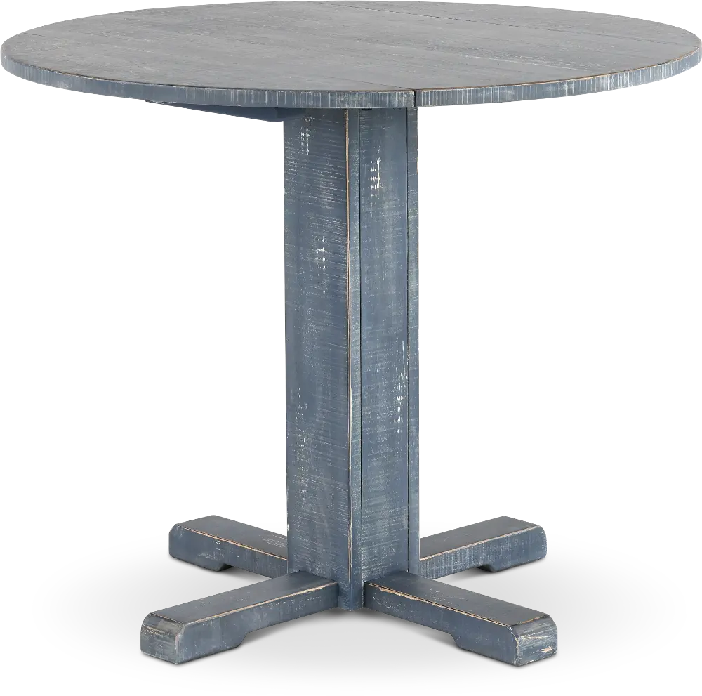 Beach Haven Blue Drop-Leaf Dining Table-1