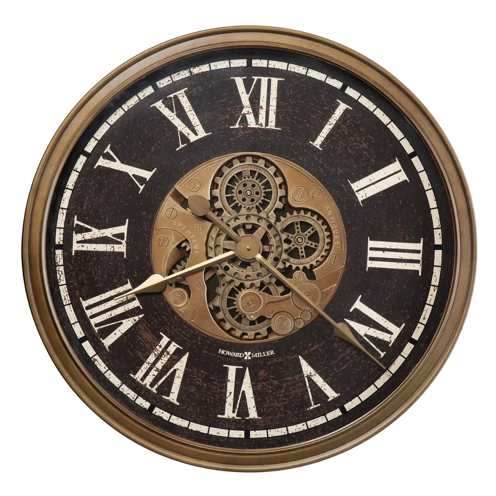 Keith Antique Brass Metal Wall Clock-1