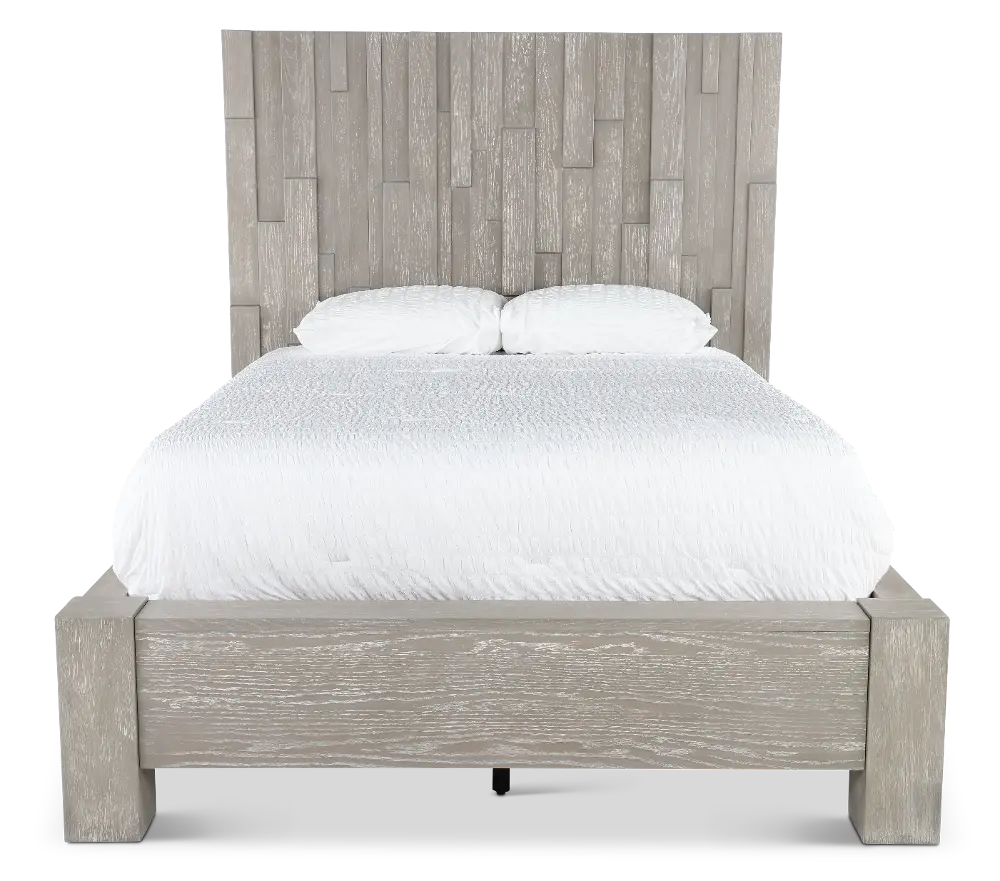 Millwork Gray King Platform Bed-1