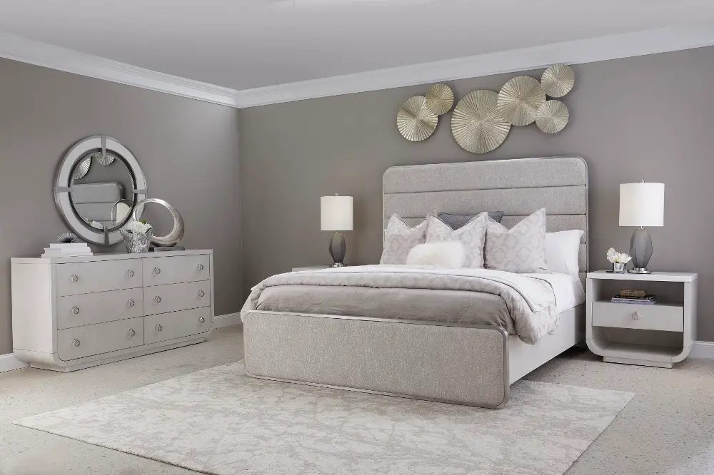 Brighton Gray Upholstered California King Bed-1