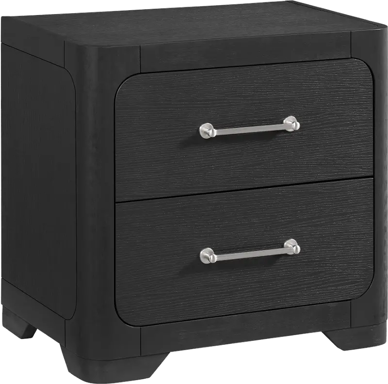 Loft Black Nightstand