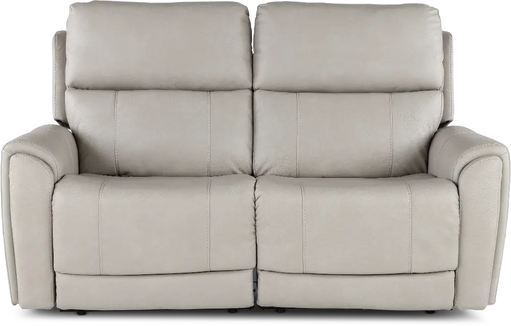 Damon Capriccio Dove Power Reclining Loveseat with Power Lumbar and Headrests-1