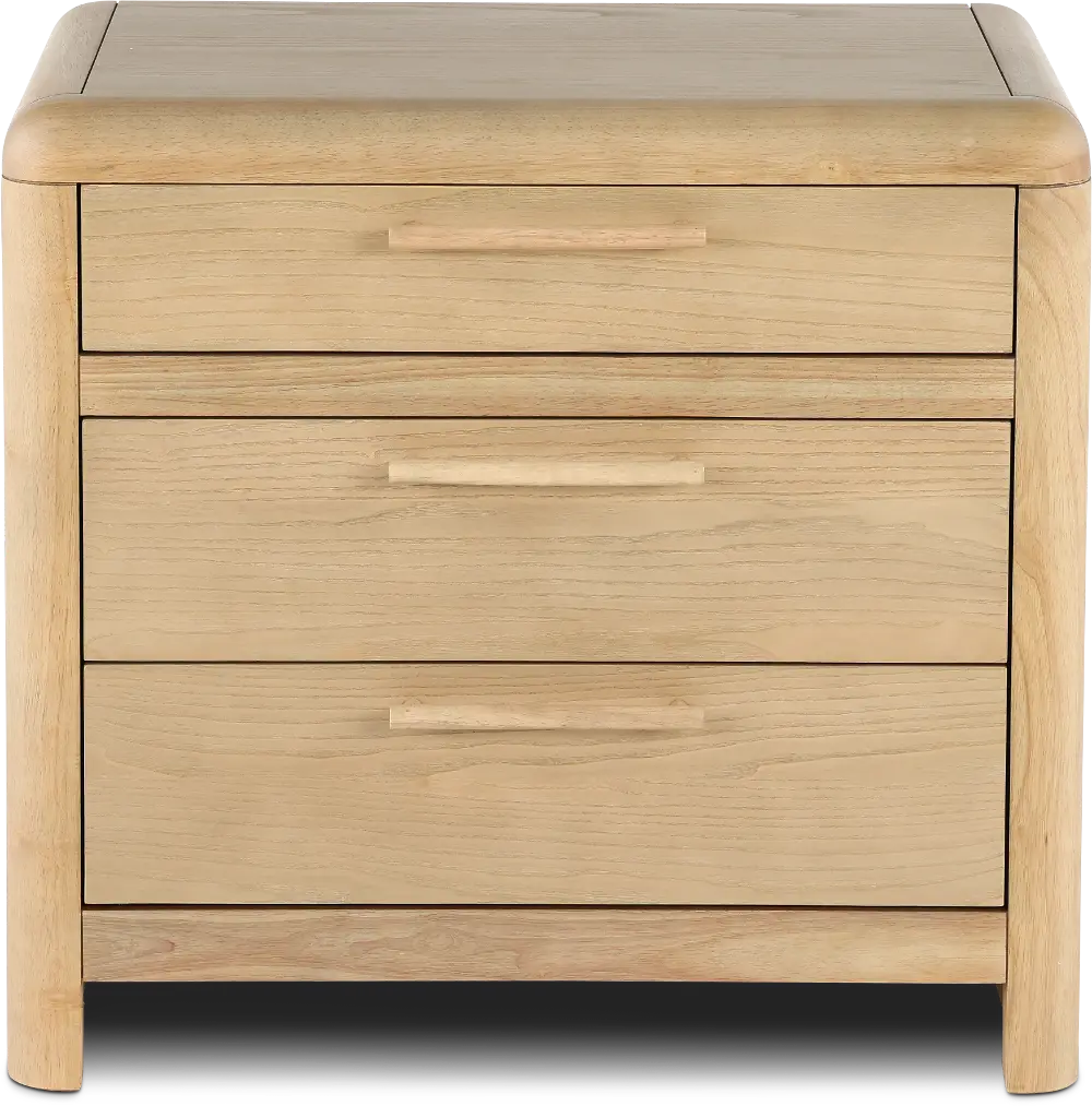 Furano Natural Ash 3-Drawer Nightstand-1