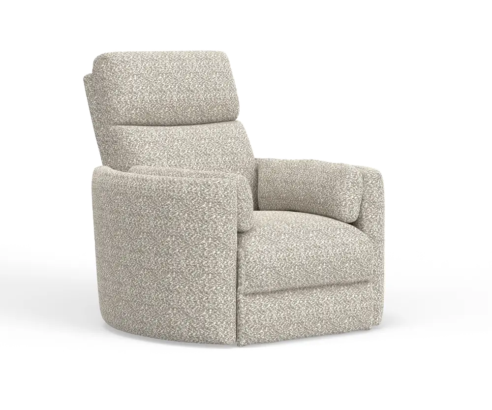 McCartney Ivory Swivel Glider Power Recliner-1