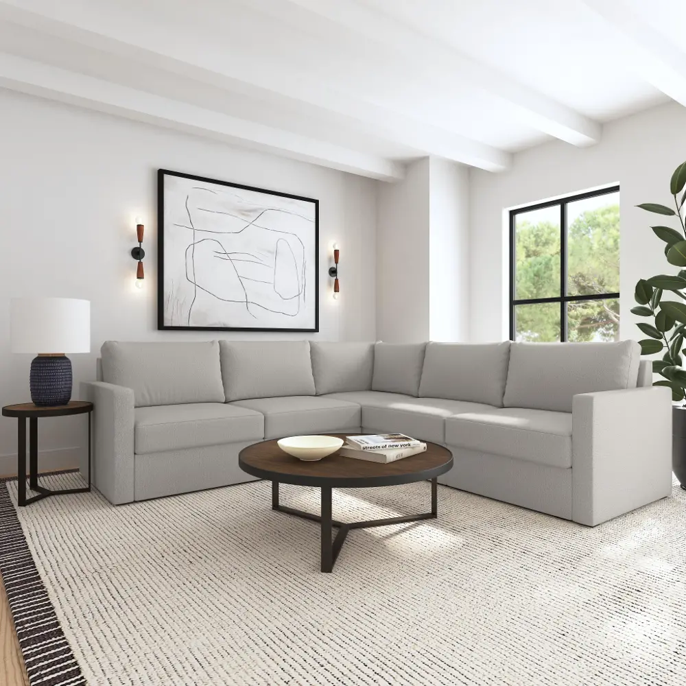 Flex Taupe 5-Seat Modular Sectional-2