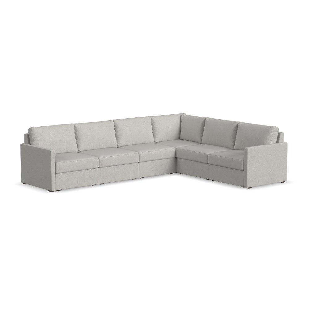Flex Taupe 6-Seat Modular Sectional