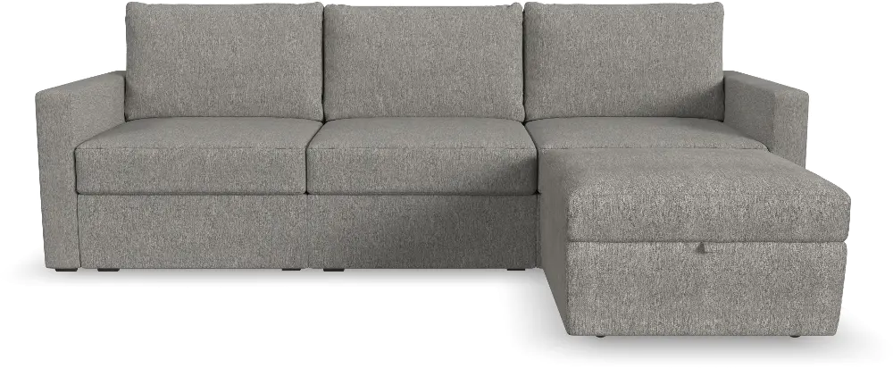 Flex Gray Modular Sofa and Storage Ottoman-1