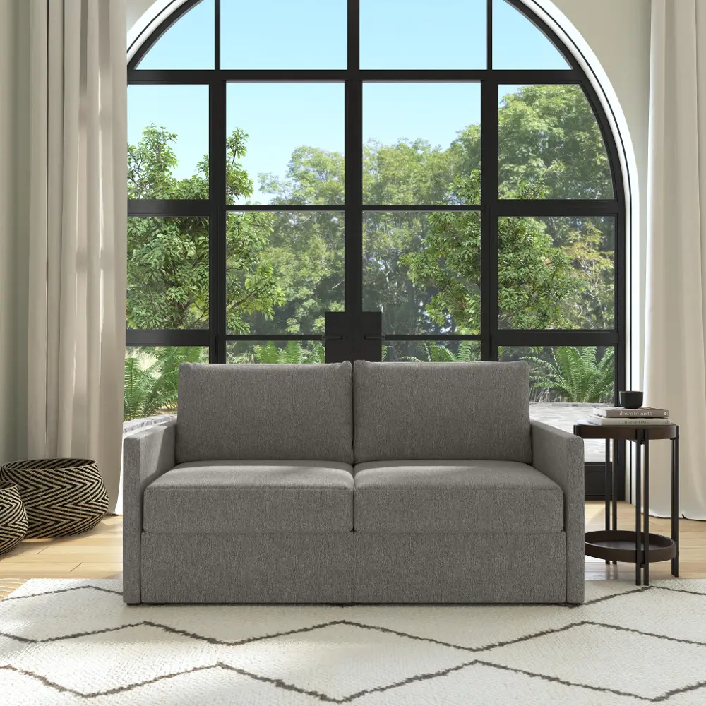 Flex Gray Loveseat with Narrow Arm-2
