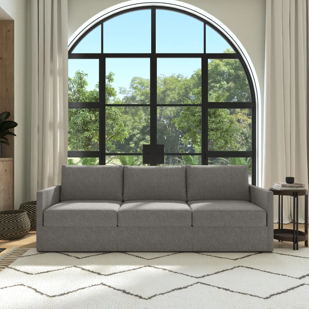 Flex Gray Modular Sofa with Narrow Arm-1