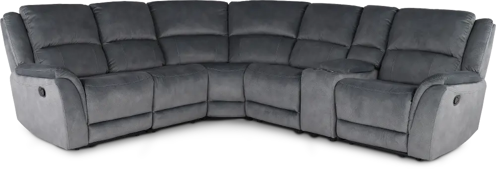 Aspen Steel Gray 6-Piece Reclining Sectional-1