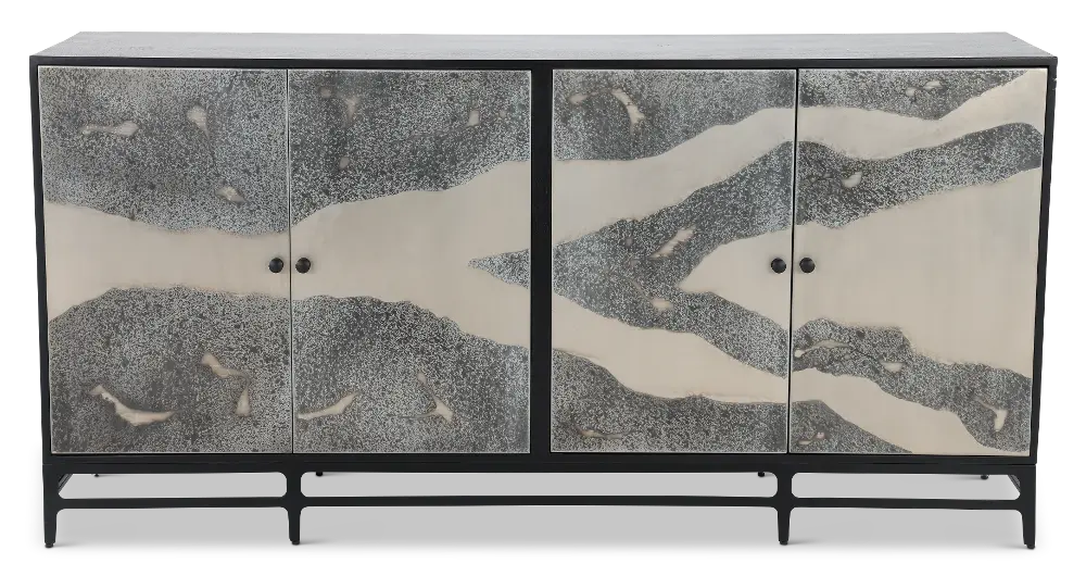 Caspar Black and Acid Wash Sideboard-1