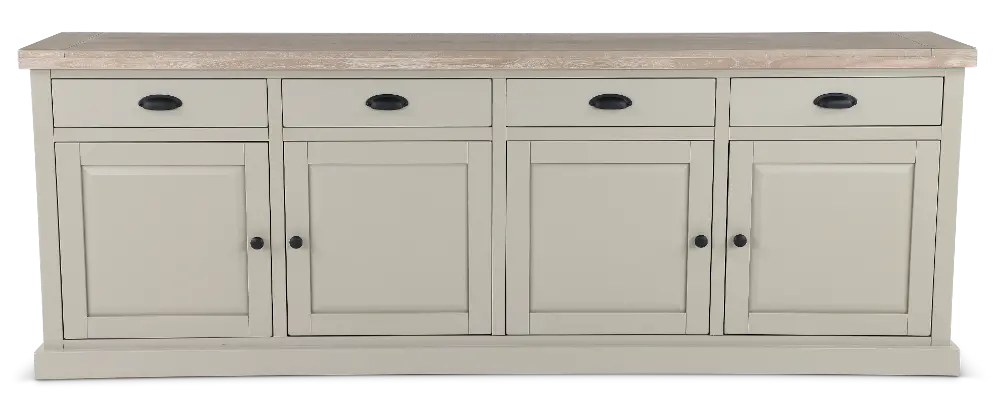 Olivia Wheat Beige and Gray Dining Server-1