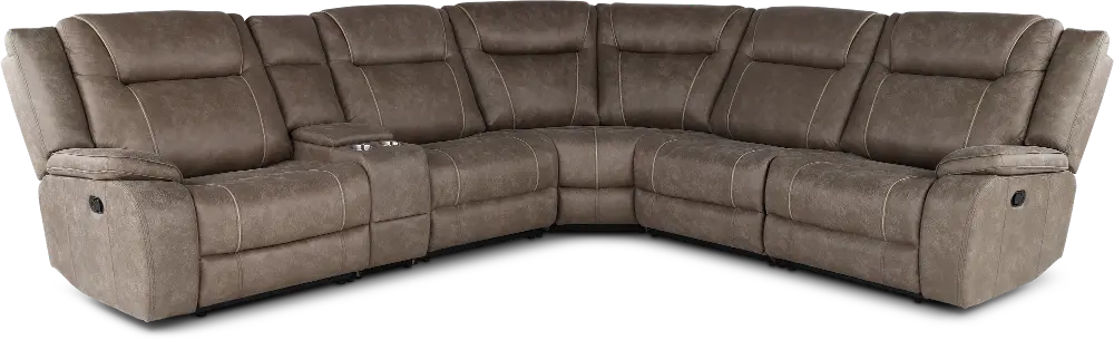 Blake Desert Taupe 6-Piece Reclining Sectional-1
