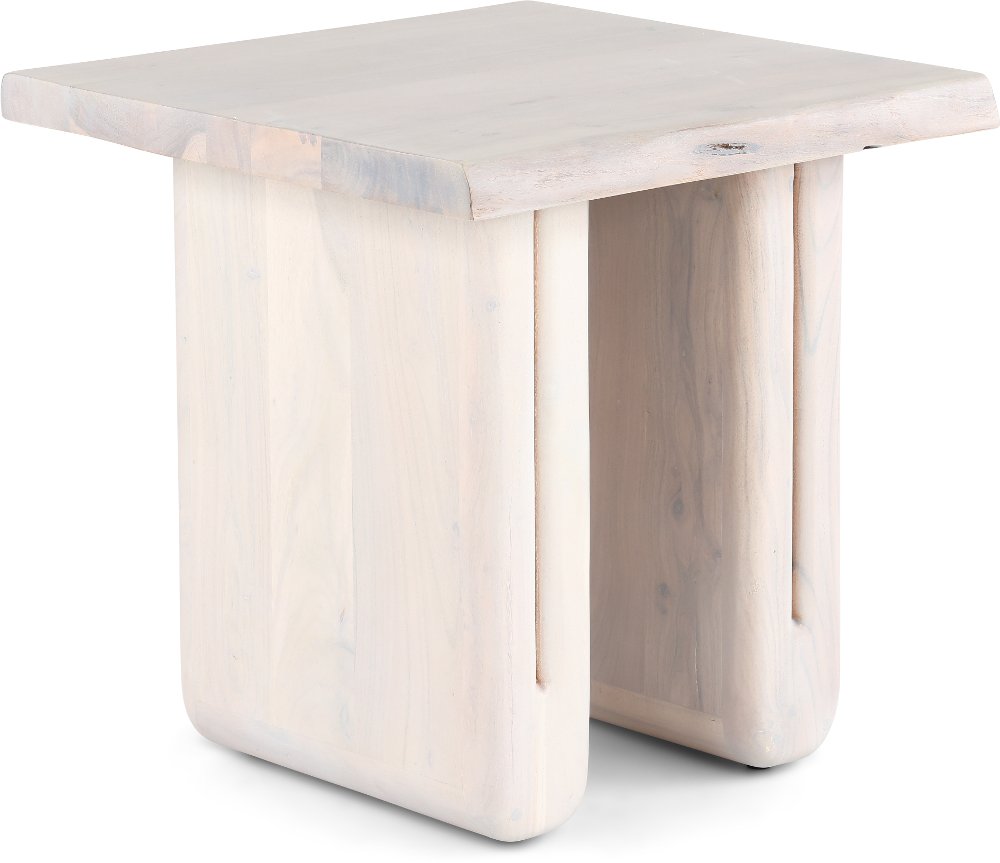 Nadia Bleached Whitewash End Table