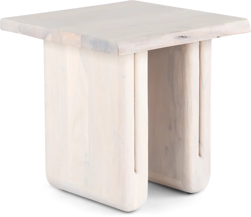 Nadia Bleached Whitewash End Table-1
