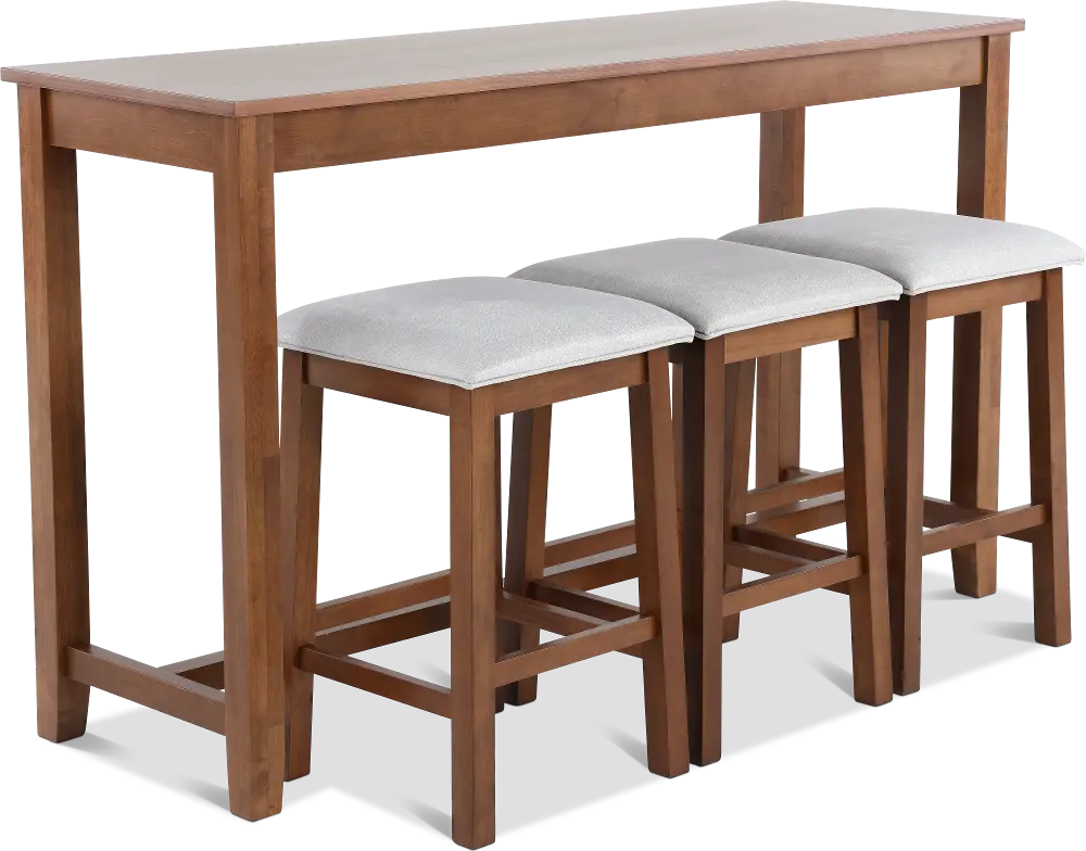 Uptown Walnut Sofa Table and Stool Set-1