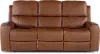 Linden Caramel Power Reclining Sofa with Power Headrests