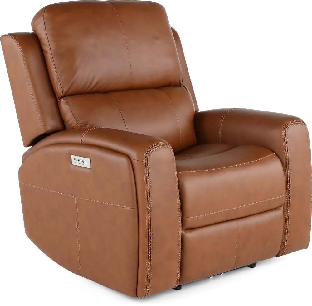 Linden Caramel Power Recliner with Power Headrest-1