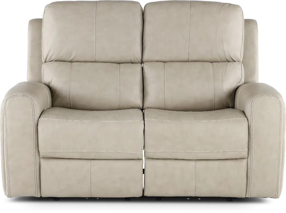 Linden Beige Power Reclining Loveseat-1