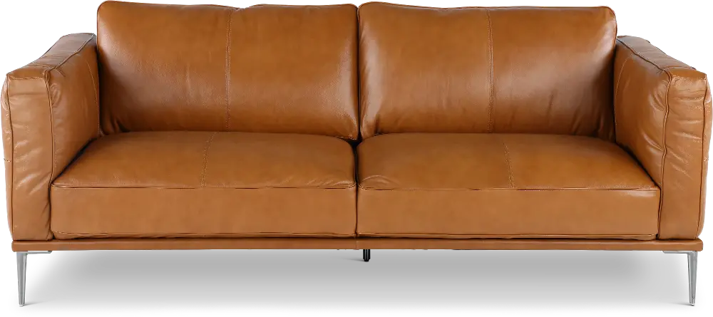 Newport Tan Leather Sofa-1