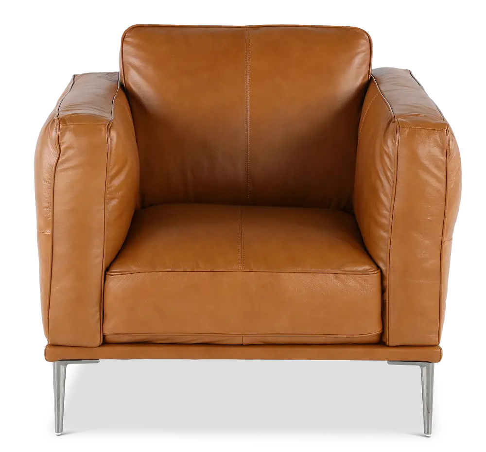 Oasis Tan Leather Chair-1