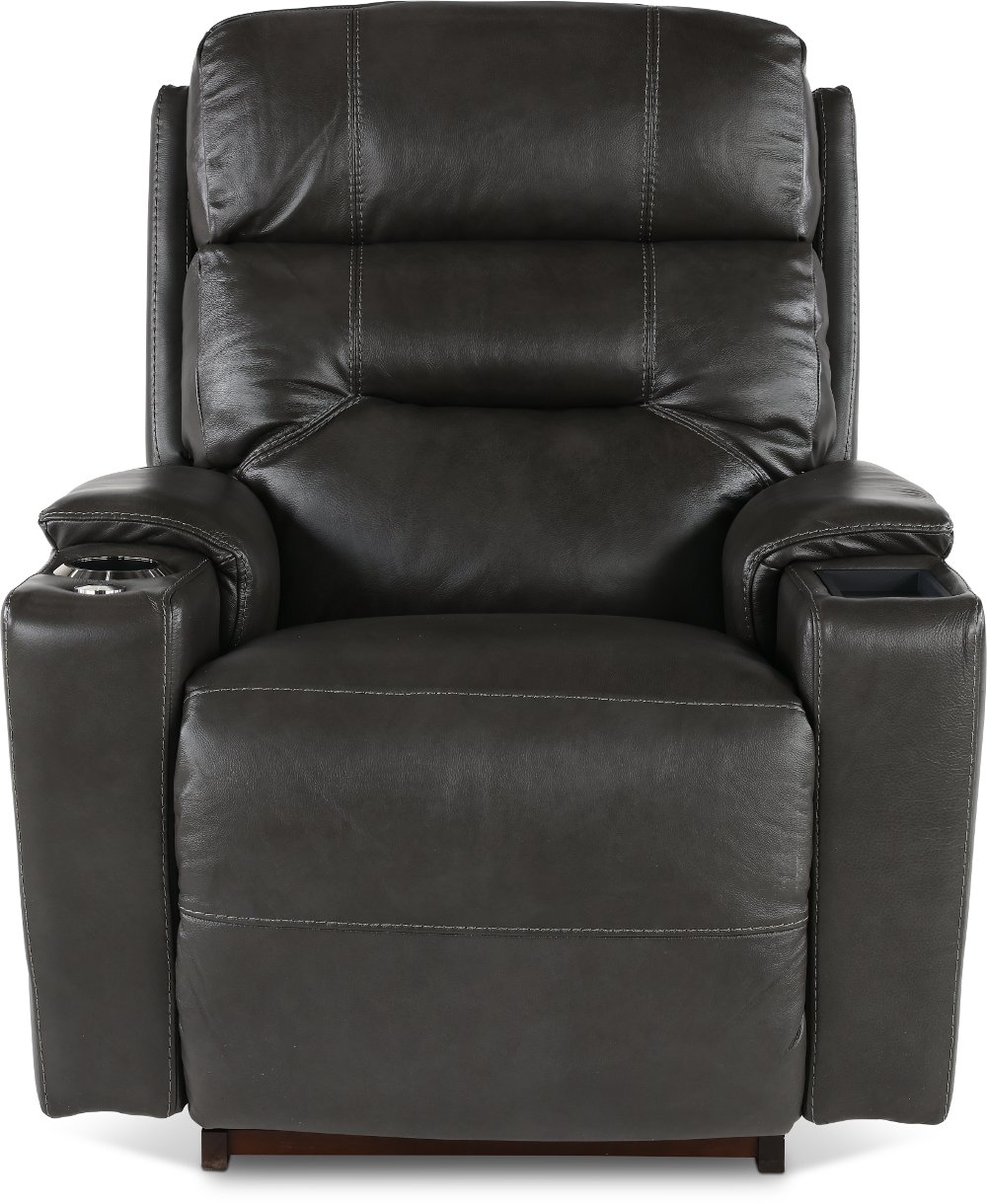 Neo Charcoal Power Rocker Recliner with Headarest and Lumbar
