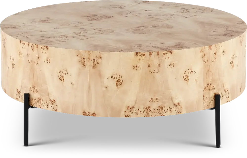 Kara Natural Mappa Wood Coffee Table-1