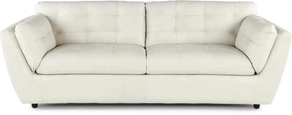 Tiffany White Leather Sofa-1