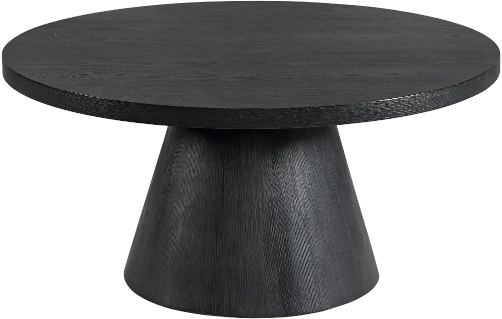 Portland Black Round Coffee Table-1