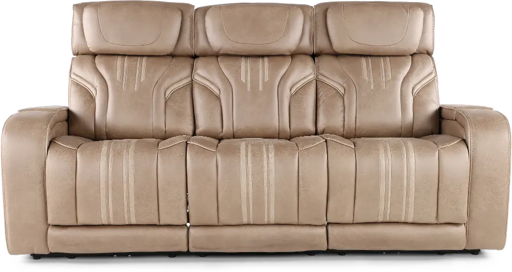 Tacama Sand Power Reclining Sofa with Audio-1
