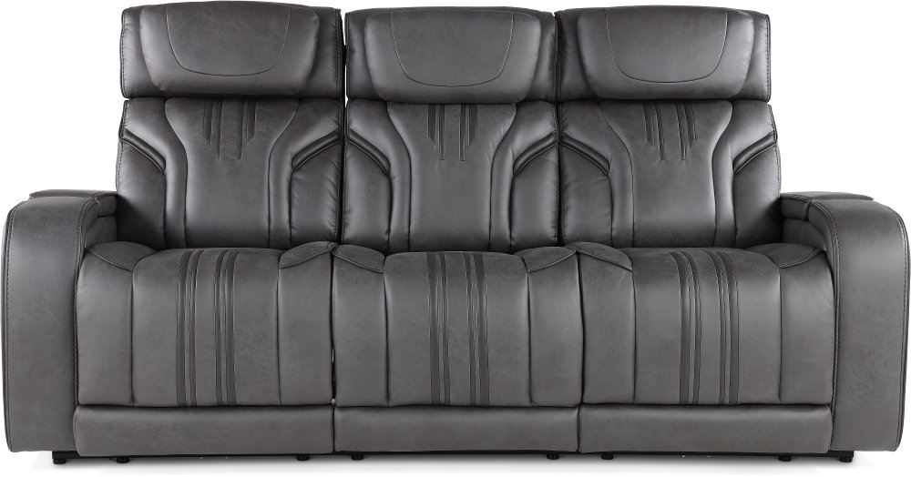 Tacama Graphite Power Reclining Sofa with Audio